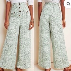 Anthropologie C/MEO Collective Energized Arbor Wide Leg Pants